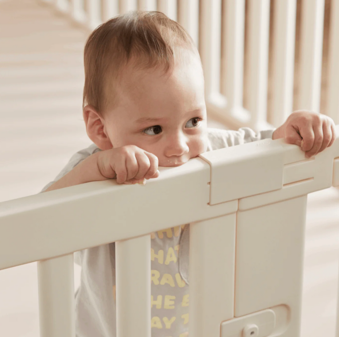 Baby Playing Inside The Playpen