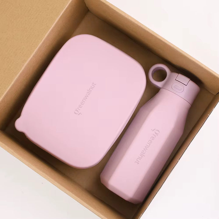 Premium Food-Grade Silicone Leak Proof Lunch Box & Water Bottle Set