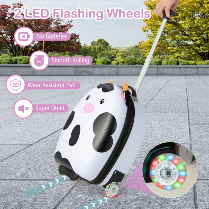 Kids Rolling Luggage with Flashing Wheels