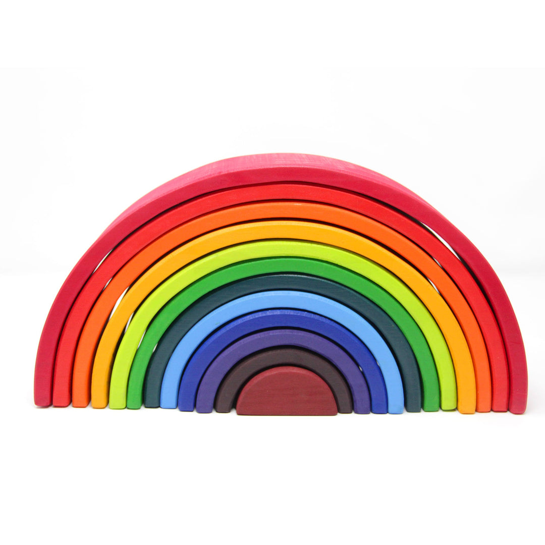 Large Wooden Rainbow Stacker Bundle – Montessori Stacking Toy for Kids