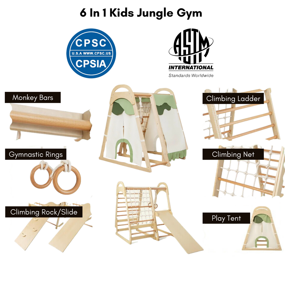 6 in 1 Kids Jungle Gym Playset