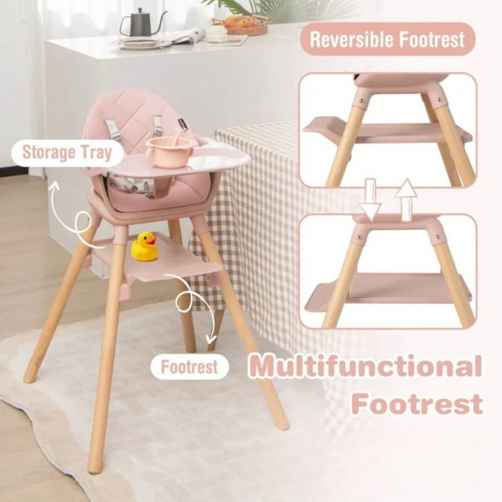 6 In 1 Convertible Baby High Chair