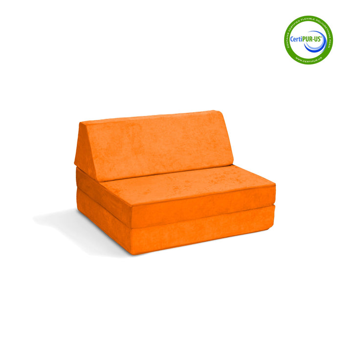 The Half-Coconut Play Couch in Twisty Tangerine
