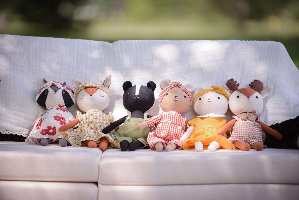 Set Of 6 Handmade Dolls