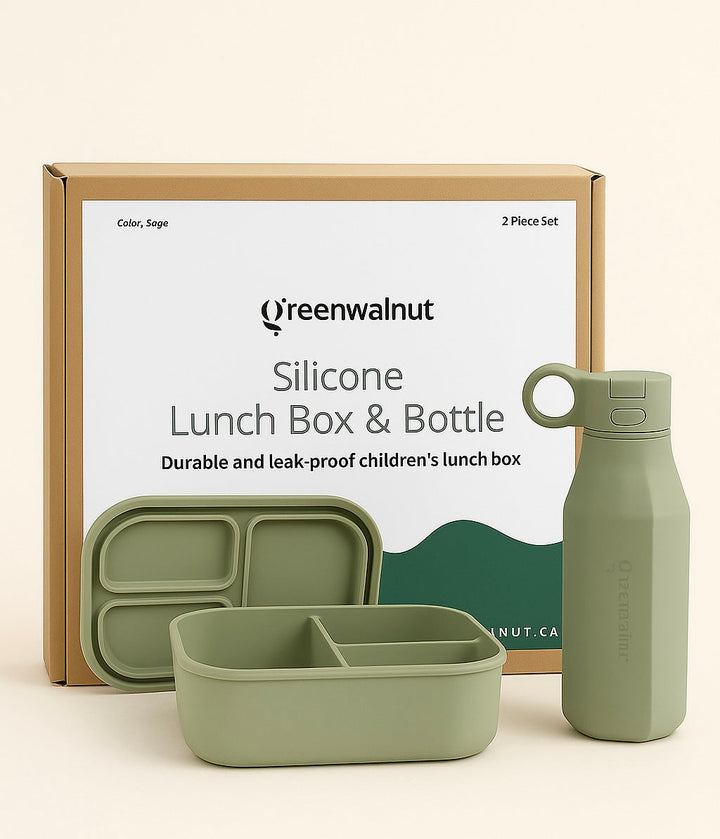 Premium Food-Grade Silicone Leak Proof Lunch Box & Water Bottle Set