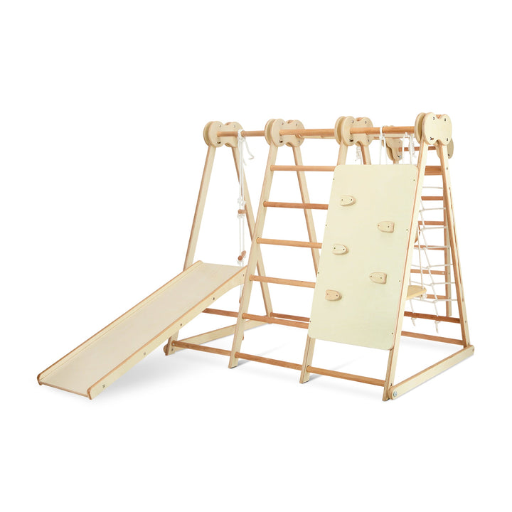 6-in-1 Indoor Jungle Gym for Kids (Climber, Slide, Swing, Monkey Bars)