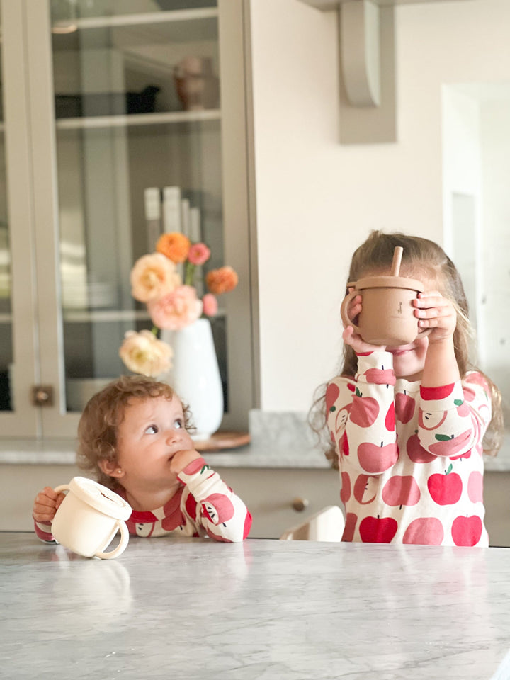 2-in-1 Silicone Training Cup | Straw & Snack Cup