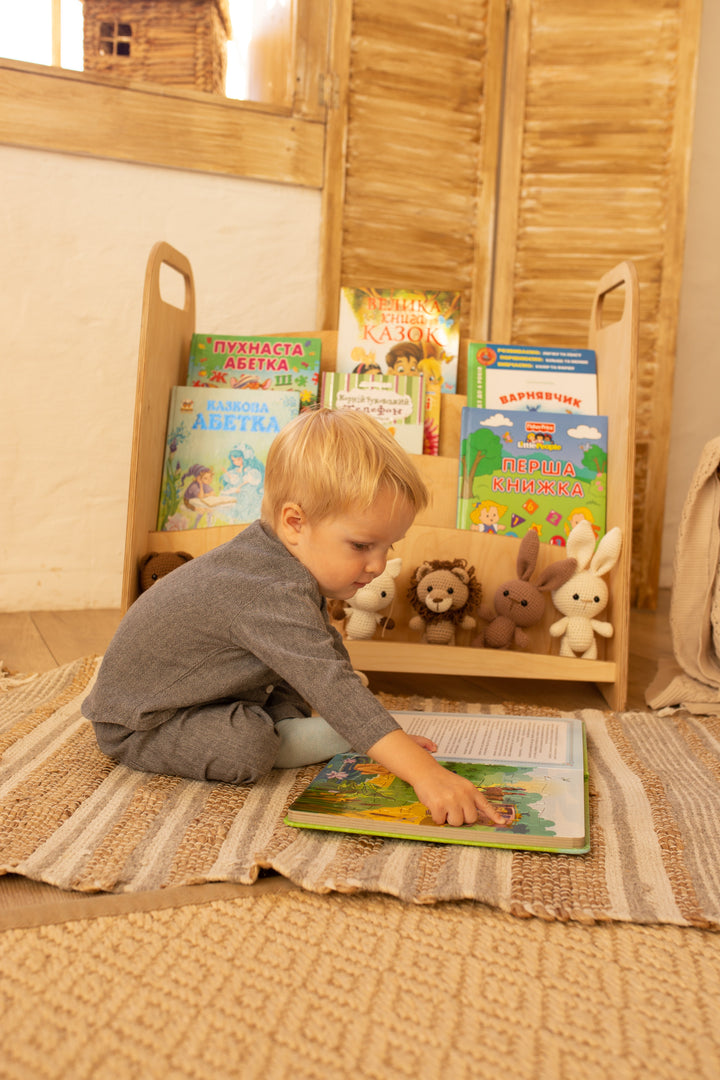 Montessori Wooden Book Shelf Display