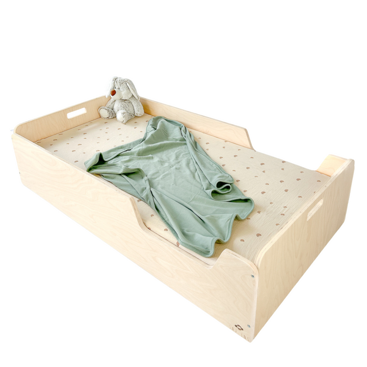 Montessori Floor Bed with Rails (Crib or Twin) Made In Canada