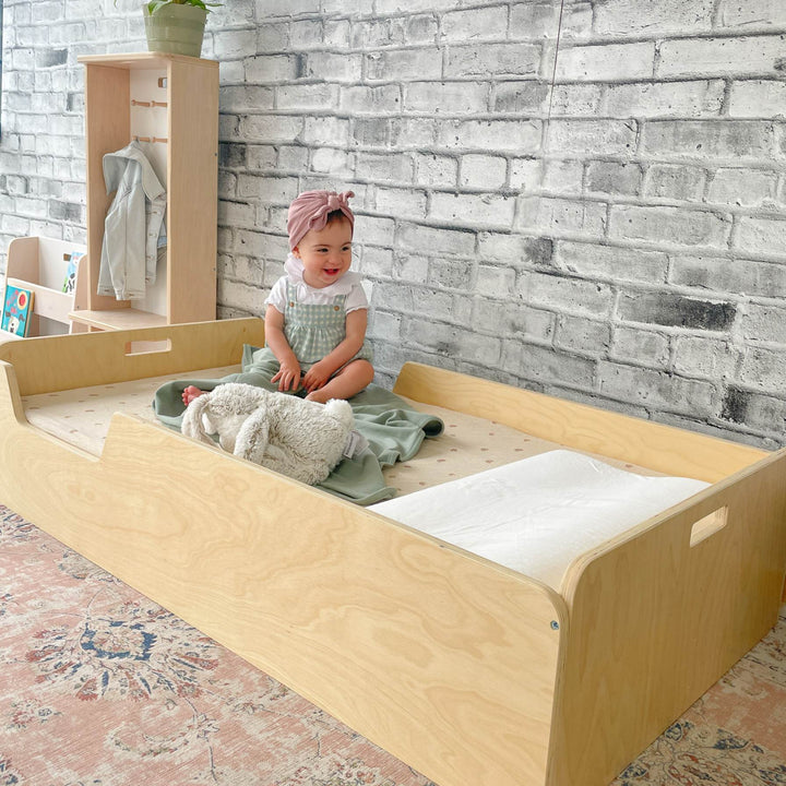 Montessori Floor Bed with Rails (Crib or Twin) Made In Canada
