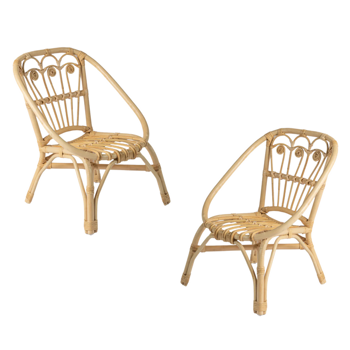 Rattan Kids Chairs (Set Of 2)