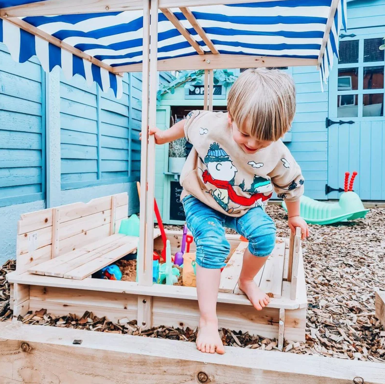 Sandbox With Adjustable Canopy