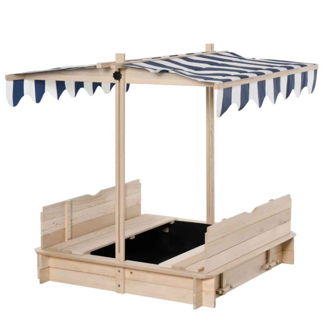 Sandbox With Adjustable Canopy
