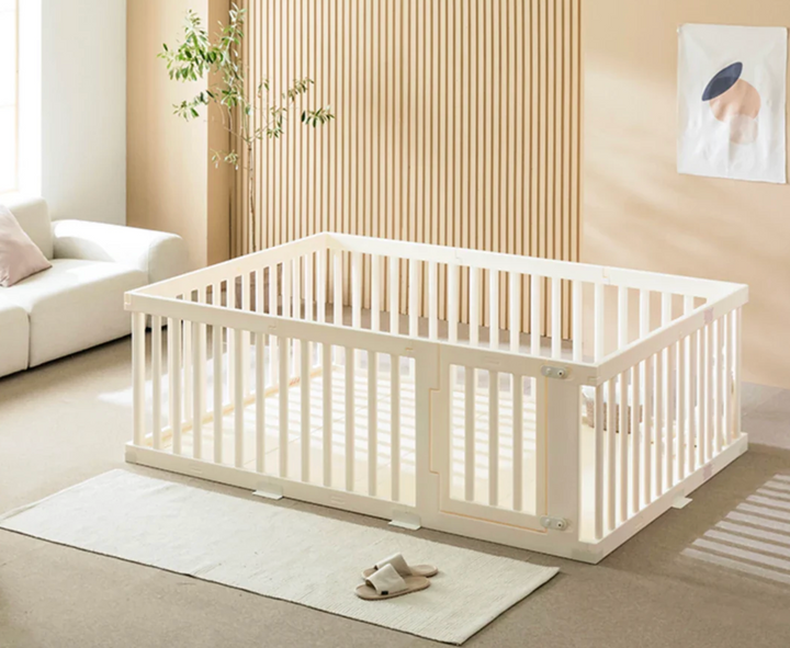 Ggumbi Lucky Star Play Room (XL) – Convertible Foam Play Pen & Bumper Bed, Non-Toxic with Soft Walls