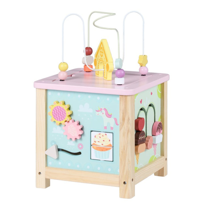 Wooden Activity Cube | Educational Sensory Toy for Toddlers