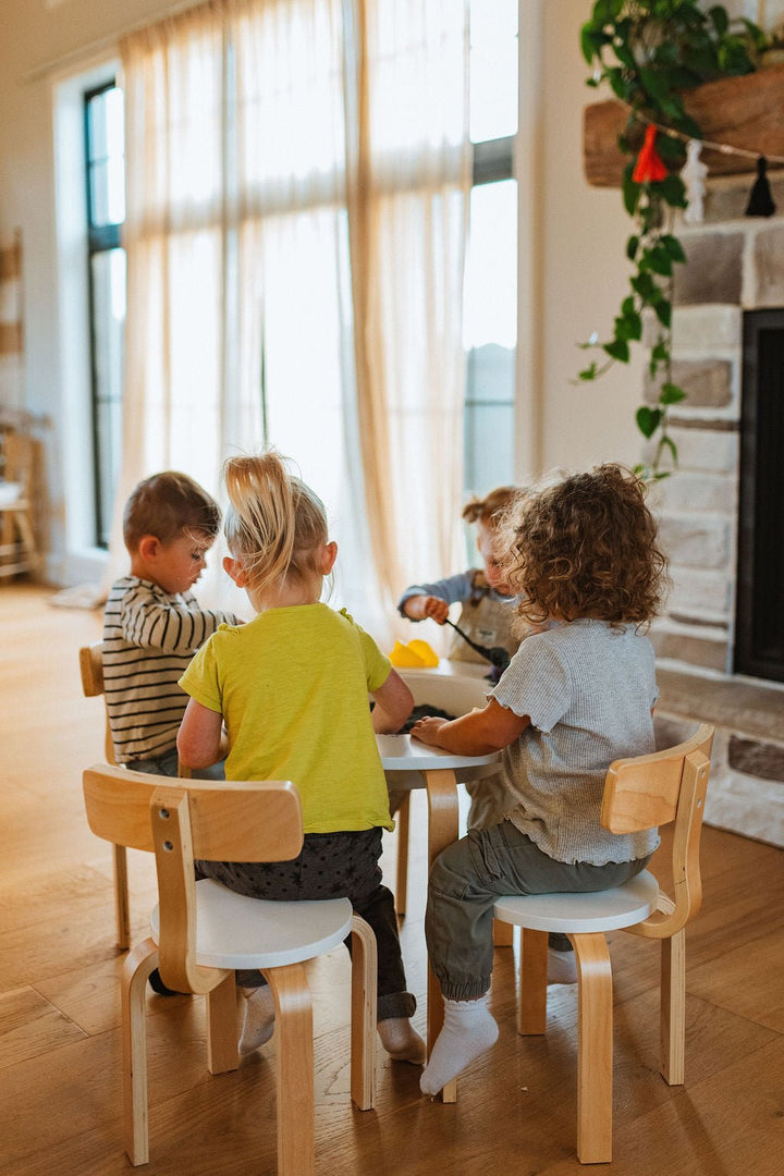 Wooden Sensory Table for Toddlers - 4-in-1 Montessori Activity Table