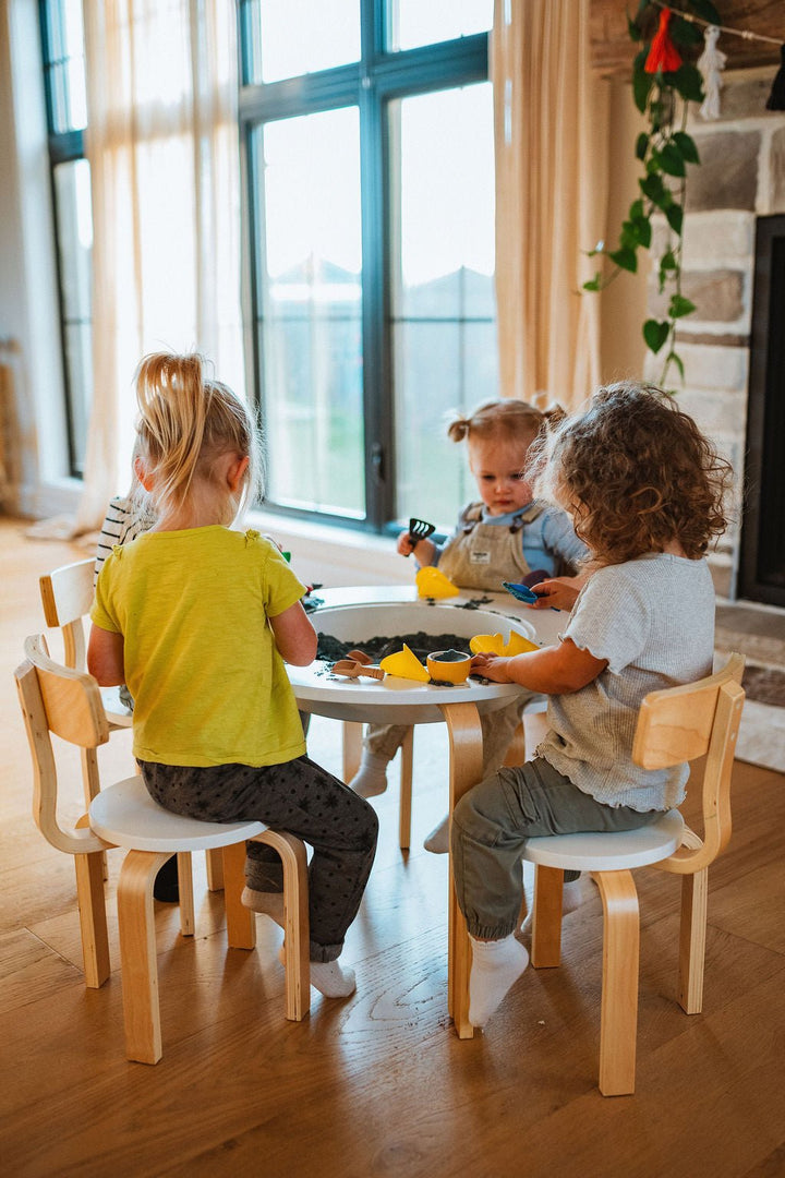 Wooden Sensory Table for Toddlers - 4-in-1 Montessori Activity Table