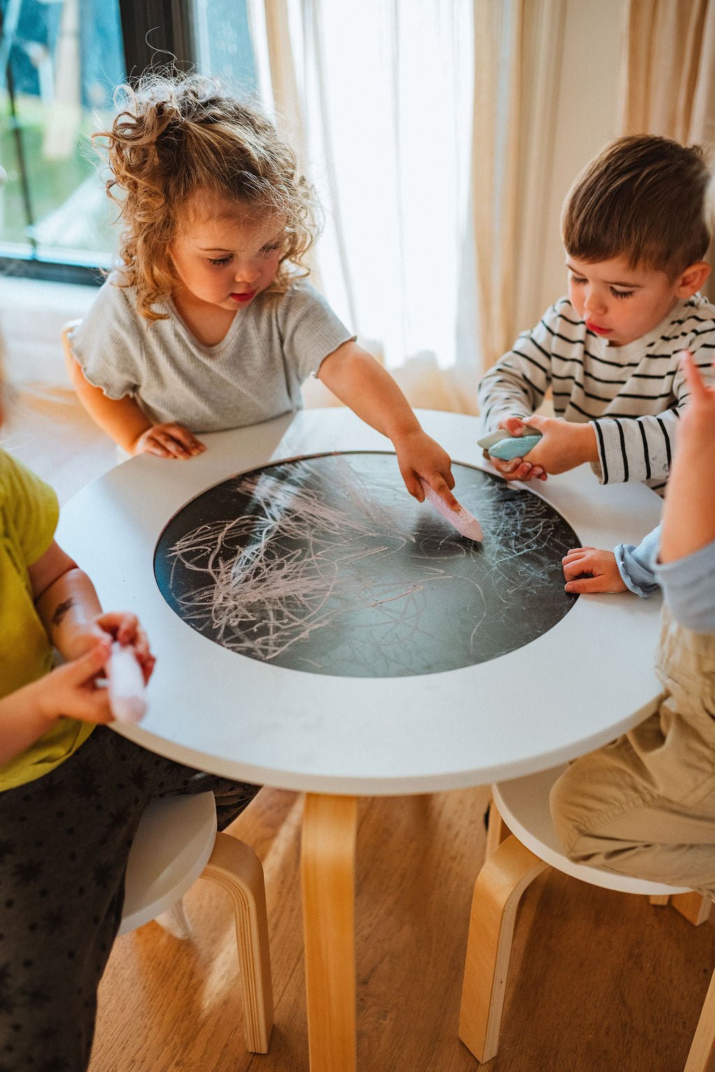 Wooden Sensory Table for Toddlers - 4-in-1 Montessori Activity Table