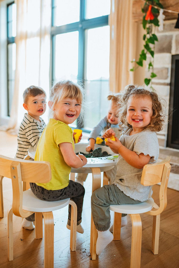 Wooden Sensory Table for Toddlers - 4-in-1 Montessori Activity Table
