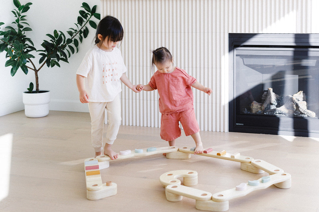 Step 'n Balance – Kids Modular Balance Beam Building Set (Indoor Gross Motor)