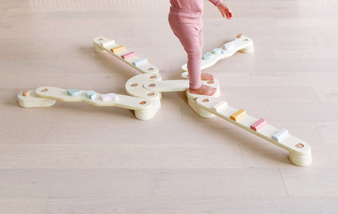 Step 'n Balance – Kids Modular Balance Beam Building Set (Indoor Gross Motor)