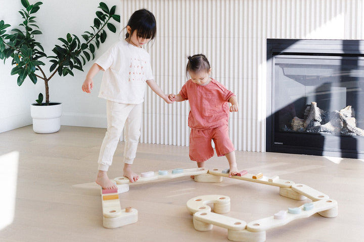 Step 'n Balance – Kids Modular Balance Beam Building Set (Indoor Gross Motor)
