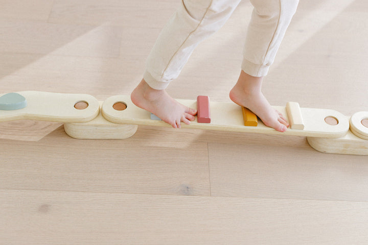 Step N' Balance Children's Wooden Balance Beam & Build Set