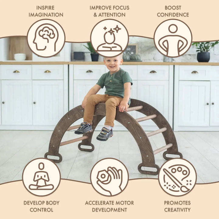 2 In 1: Climbing Arch + Cushion - Chocolate