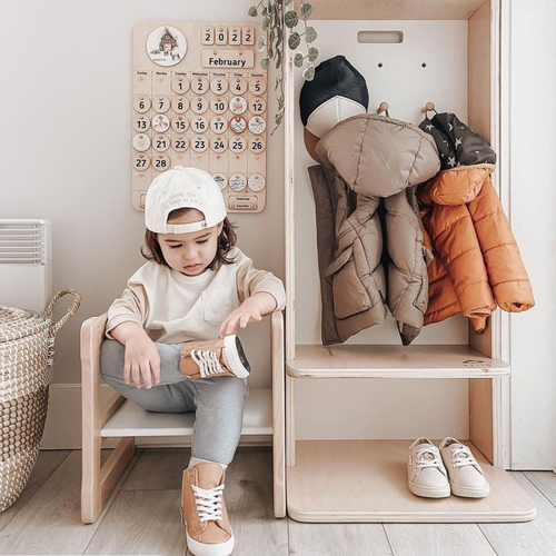 Montessori Cubby Coat & Shoe Rack - Made In Canada