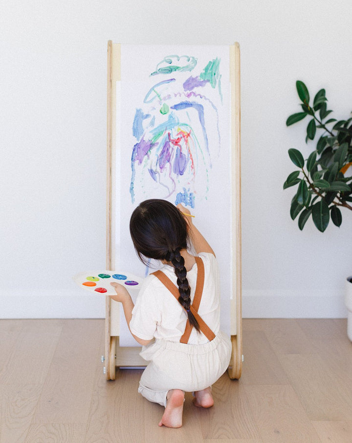 2-in-1 “Slide ’n Sketch” – Folding Kids Slide with Drawing Easel Board (Indoor Play)