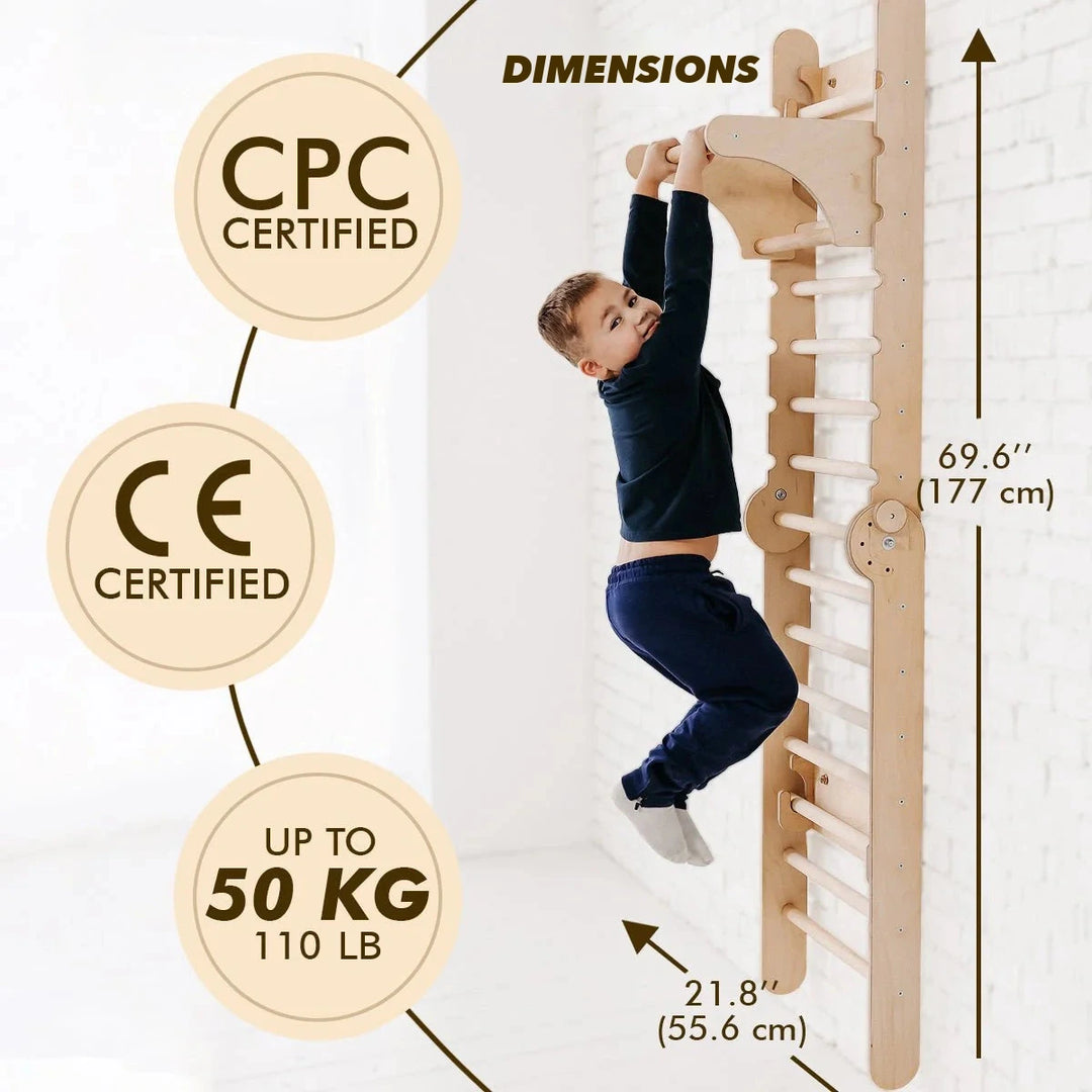 Swedish wall climbing ladder dimensions, CPC and CE certified, up to 50 kg (110 lb)