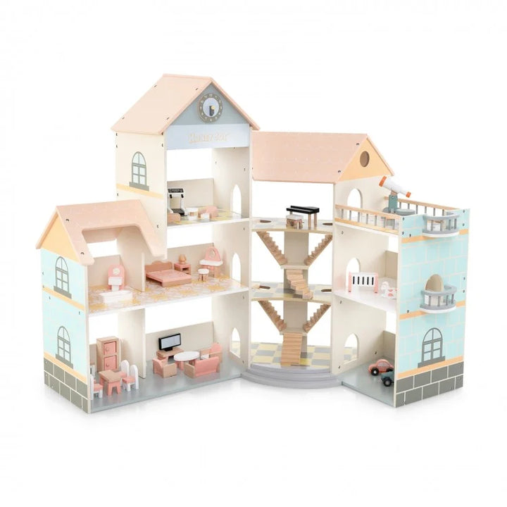 Wooden Doll House - Pink