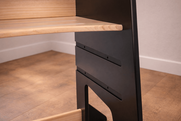 Learning Tower - Toddler Kitchen Stool (Black) With Stabilizers