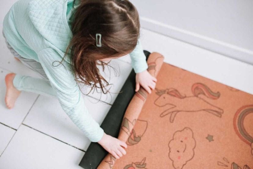 Kid Yoga Cork Mat - Unicorns