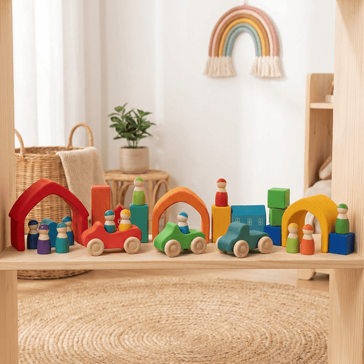 Montessori Rainbow House Stacker