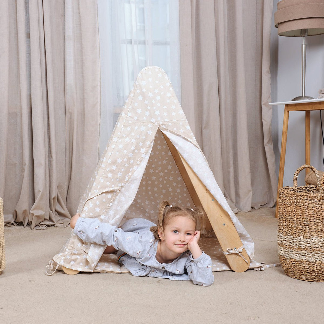 Tent Cover & Mat for Pikler Climbing Triangle – Play Fort Canopy Accessory