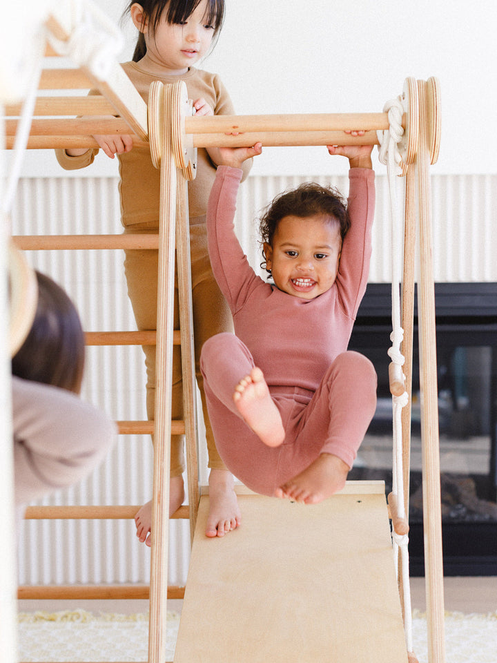 6-in-1 Indoor Jungle Gym for Kids (Climber, Slide, Swing, Monkey Bars)