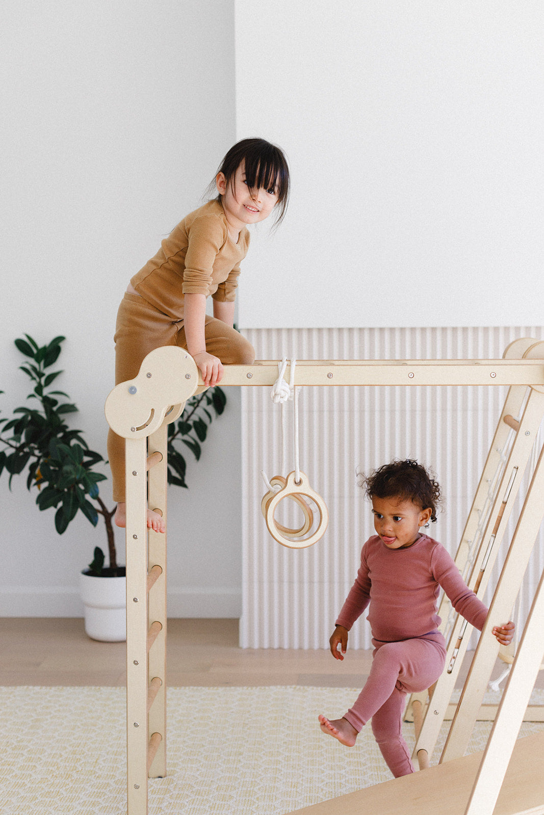 6-in-1 Indoor Jungle Gym for Kids (Climber, Slide, Swing, Monkey Bars)