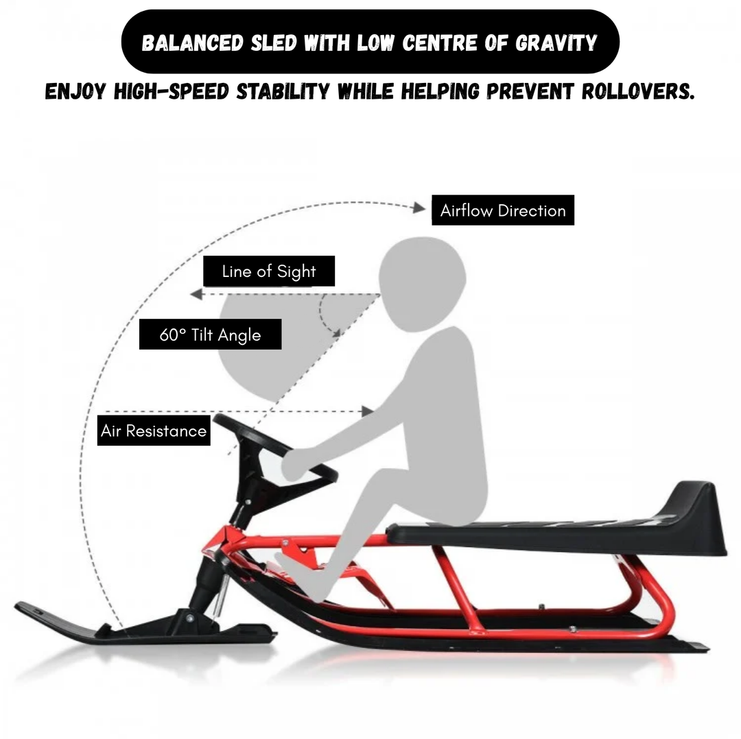 Snow Sled with Steering Wheel