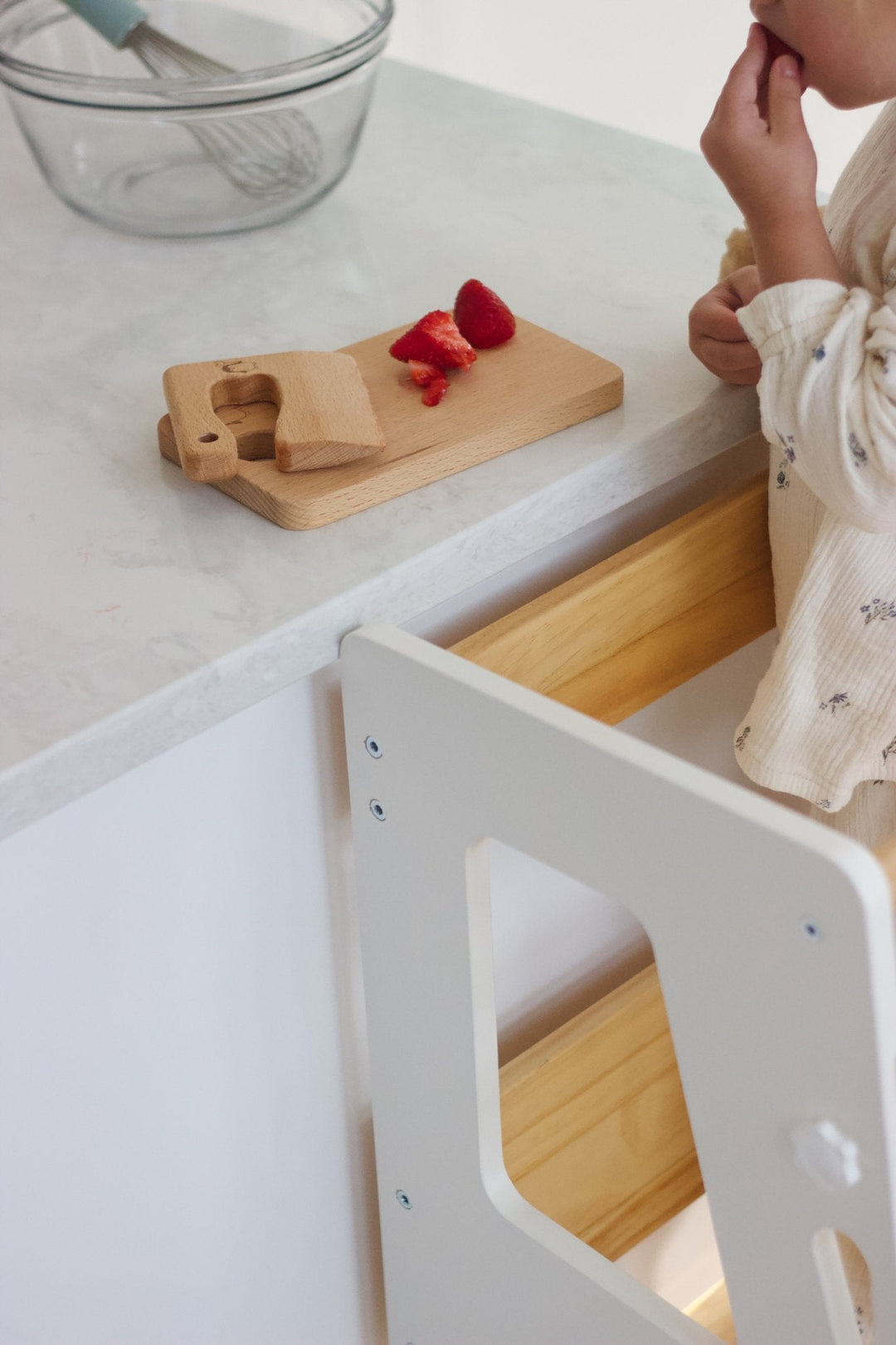 Toddler Safe Wooden Knife & Cutting Board Set