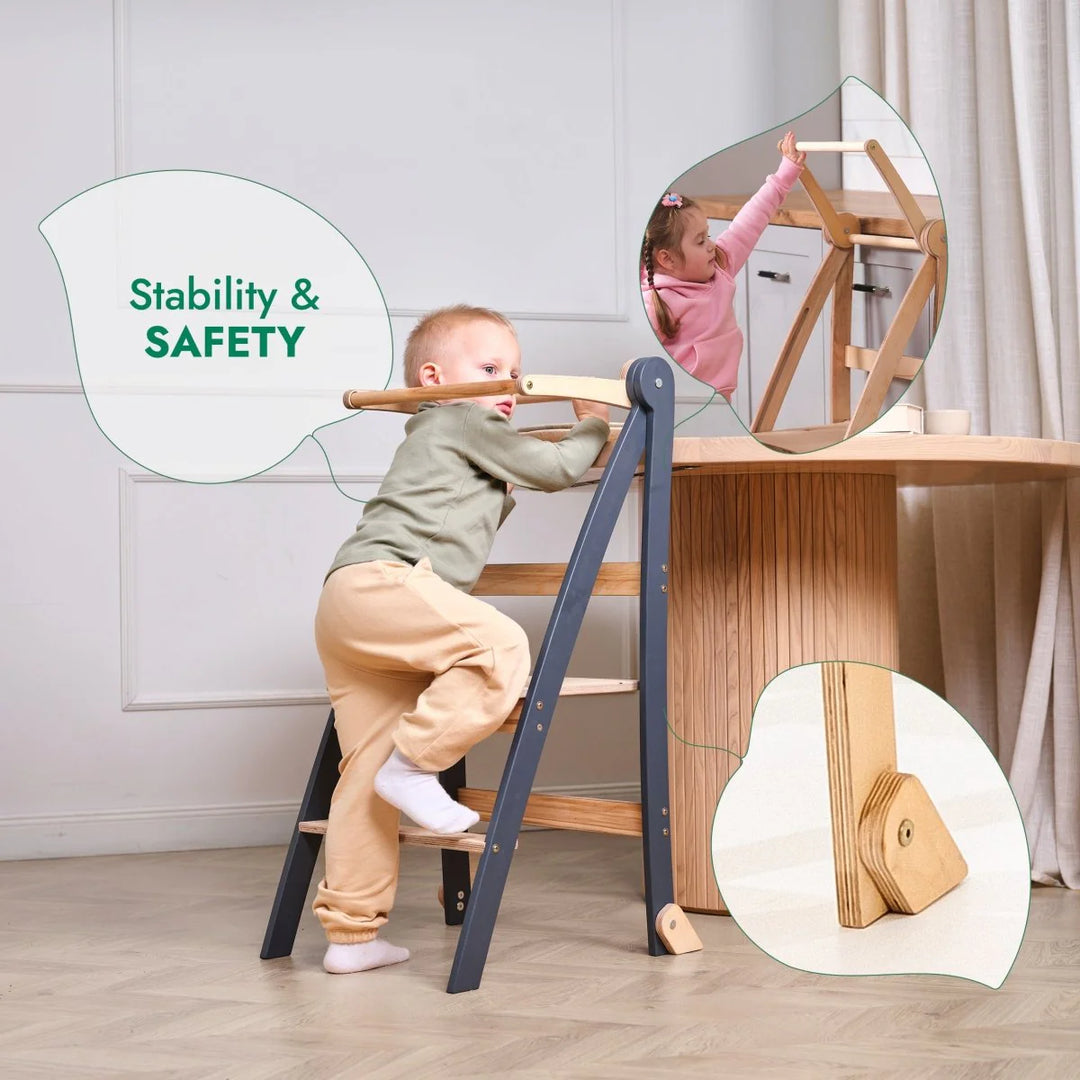 Learning Tower: Foldable Step Stool for Toddlers - Beige
