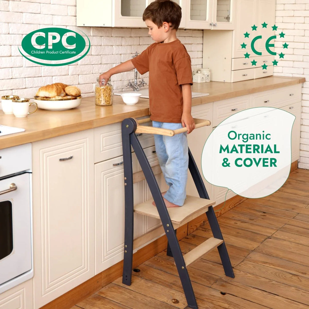 Toddler Learning Tower: Step stool for Kids - Graphite