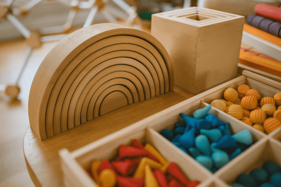 Wooden Rainbow Stacker (Natural)